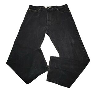 Levi's Jeans Mens 42x32 Black 505‎ Regular Fit Straight Leg USA Y2K Vintage 2004